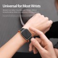 DUX DUCIS Magnetic Silicone Watch Band For Apple Watch 7 41mm(Black Orange)