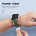 DUX DUCIS Magnetic Silicone Watch Band For Apple Watch 7 41mm(Green)