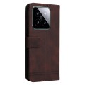 For Xiaomi 14 Skin Feel Life Tree Metal Button Leather Phone Case(Brown)