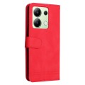 For Xiaomi Redmi Note13 4G Skin Feel Life Tree Metal Button Leather Phone Case(Red)