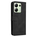 For Xiaomi Redmi Note13 4G Skin Feel Life Tree Metal Button Leather Phone Case(Black)