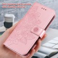 For Xiaomi Redmi K70E 7-petal Flowers Embossing Leather Phone Case(Rose Gold)