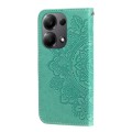 For Xiaomi Redmi Note13 Pro 4G Global/Poco M6 Pro 4G 7-petal Flowers Embossing Leather Phone Case(Gr