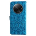 For Xiaomi Redmi A3 Embossed Sunflower Leather Phone Case(Blue)