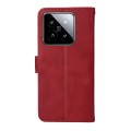 For Xiaomi 14 Classic Calf Texture Flip Leather Phone Case(Red)