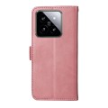 For Xiaomi 14 Classic Calf Texture Flip Leather Phone Case(Rose Gold)