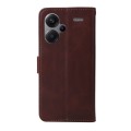 For Xiaomi Redmi Note13 Pro+ 5G Global Classic Calf Texture Flip Leather Phone Case(Brown)
