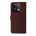 For Xiaomi Redmi Note13 5G Global Classic Calf Texture Flip Leather Phone Case(Brown)