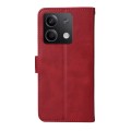 For Xiaomi Redmi Note13 5G Global Classic Calf Texture Flip Leather Phone Case(Red)