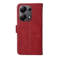 For Xiaomi Redmi Note13 Pro 4G Global/Poco M6 Pro 4G Classic Calf Texture Flip Leather Phone Case(Re