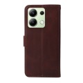 For Xiaomi Redmi Note13 4G Classic Calf Texture Flip Leather Phone Case(Brown)