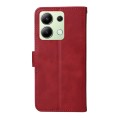 For Xiaomi Redmi Note13 4G Classic Calf Texture Flip Leather Phone Case(Red)