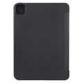 For iPad Air 11 2024 GEBEI 3-folding Holder Shockproof Flip Leather Tablet Case(Black)