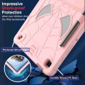 For Samsung Galaxy Tab S6 Lite P610 Spider Texture Silicone Hybrid PC Tablet Case with Shoulder Stra