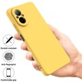 For Realme C67 4G Pure Color Liquid Silicone Shockproof Phone Case(Yellow)