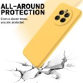 For Realme 12+ Pure Color Liquid Silicone Shockproof Phone Case(Yellow)