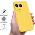For Realme C67 5G Pure Color Liquid Silicone Shockproof Phone Case(Yellow)