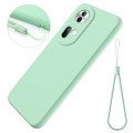 For OPPO Reno11 5G Global Pure Color Liquid Silicone Shockproof Phone Case(Green)