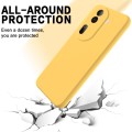 For OPPO Reno11 Pro 5G Global Pure Color Liquid Silicone Shockproof Phone Case(Yellow)