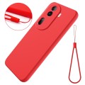 For OPPO Reno11 Pro 5G Global Pure Color Liquid Silicone Shockproof Phone Case(Red)