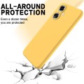 For OPPO A59 / A2 Pure Color Liquid Silicone Shockproof Phone Case(Yellow)