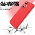 For OPPO A59 / A2 Pure Color Liquid Silicone Shockproof Phone Case(Red)