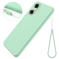 For OPPO A59 / A2 Pure Color Liquid Silicone Shockproof Phone Case(Green)
