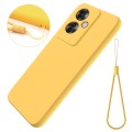 For OPPO Reno11 F / F25 Pro Pure Color Liquid Silicone Shockproof Phone Case(Yellow)