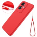 For OPPO Reno11 F / F25 Pro Pure Color Liquid Silicone Shockproof Phone Case(Red)