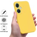 For OPPO K11 5G Pure Color Liquid Silicone Shockproof Phone Case(Yellow)