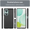 For Huawei nova 11i Brushed Texture Carbon Fiber TPU Phone Case(Black)