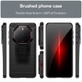 For Huawei Mate 60 RS Ultimate Brushed Texture Carbon Fiber TPU Phone Case(Black)
