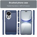 For Huawei nova 12 Ultra Brushed Texture Carbon Fiber TPU Phone Case(Blue)