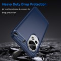 For Huawei nova 12 Brushed Texture Carbon Fiber TPU Phone Case(Blue)