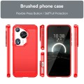 For Huawei Pura 70 Ultra Brushed Texture Carbon Fiber TPU Phone Case(Red)