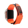 Nylon Two Section Watch Band For Apple Watch 8 41mm(Orange)