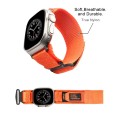 Nylon Two Section Watch Band For Apple Watch 8 45mm(Orange)