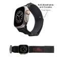 Nylon Two Section Watch Band For Apple Watch SE 2022 40mm(Black)