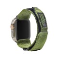 Nylon Two Section Watch Band For Apple Watch SE 2022 40mm(Dark Green)
