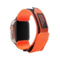 Nylon Two Section Watch Band For Apple Watch SE 2022 44mm(Orange)