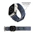 Nylon Two Section Watch Band For Apple Watch SE 44mm(Blue)