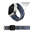 Nylon Two Section Watch Band For Apple Watch 6 40mm(Blue)