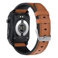 E530 1.91 inch IP68 Waterproof Leather Band Smart Watch Supports ECG / Non-invasive Blood Sugar(Brow