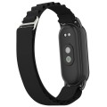 For Xiaomi Mi Band 8 Metal Plug Loop Nylon Watch Band(Black+Black)