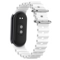 For Xiaomi Mi Band 8 Ocean Silicone Watch Band(White)