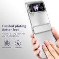 For Samsung Galaxy Z Flip4 5G Electroplating All-inclusive Phone Case with Hinge(Silver)