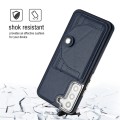 For Samsung Galaxy S23 Shockproof Leather Phone Case with Card Holder(Blue)