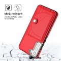 For Samsung Galaxy S23 Shockproof Leather Phone Case with Card Holder(Red)
