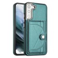 For Samsung Galaxy S22 5G Shockproof Leather Phone Case with Card Holder(Green)