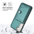 For Samsung Galaxy S22 5G Shockproof Leather Phone Case with Card Holder(Green)